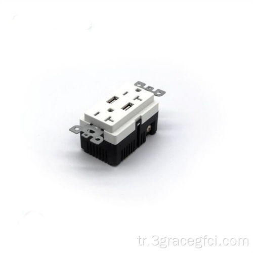 125V 20A dubleks USB GFCI kurcalama dirençli priz soketleri